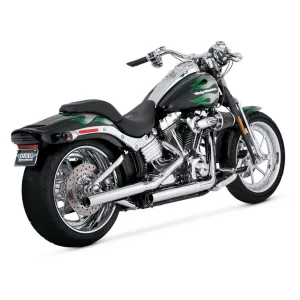 V16831 CHROME STRAIGHTSHOTS SLIP-ON MUFFLERS FOR HARLEY SOFTAIL