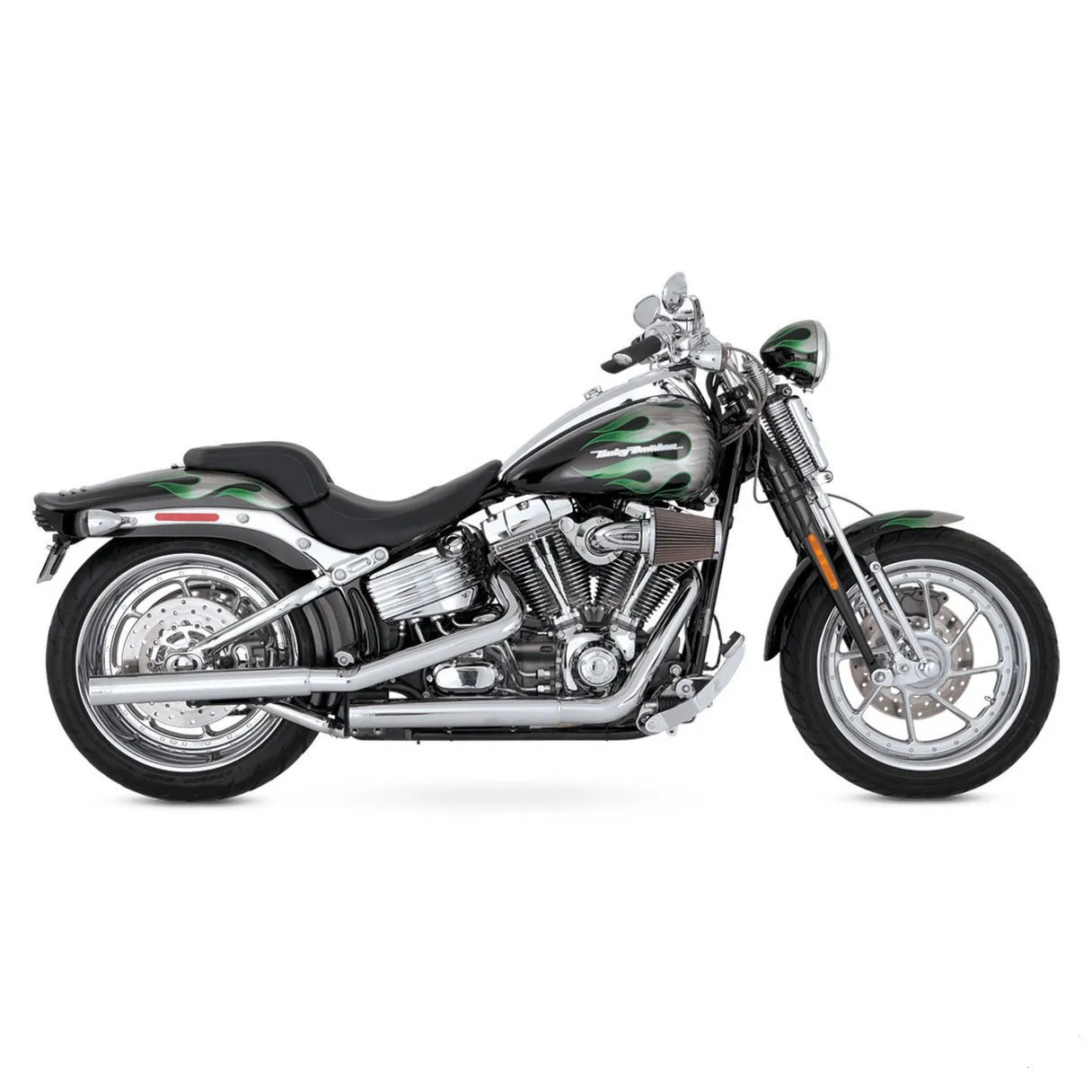V16831 CHROME STRAIGHTSHOTS SLIP-ON MUFFLERS FOR HARLEY SOFTAIL