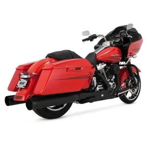 V46654 BLACK 4.5" OVERSIZED 450 SLIP-ON MUFFLERS FOR 17-20 TOURING
