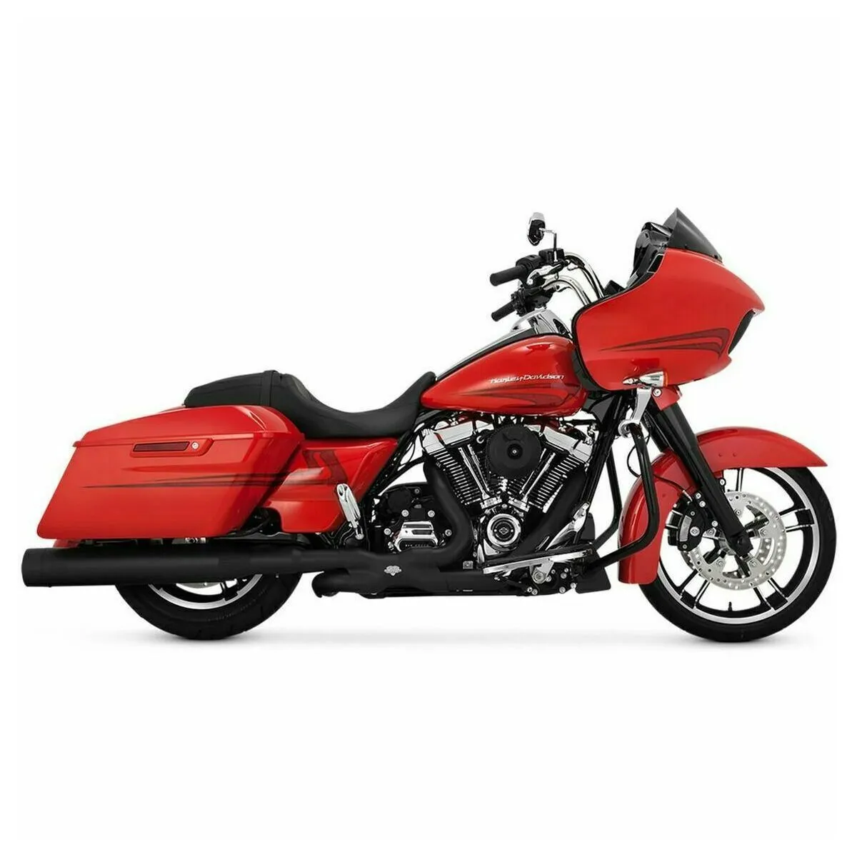 V46654 BLACK 4.5" OVERSIZED 450 SLIP-ON MUFFLERS FOR 17-20 TOURING