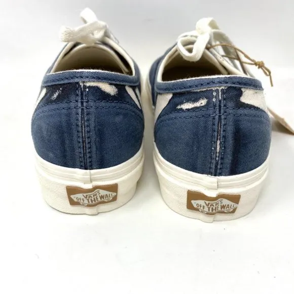 Vans Authentic Low Top Shoes Women's Size Skate Blue White Canvas VN0A5KRD8CP