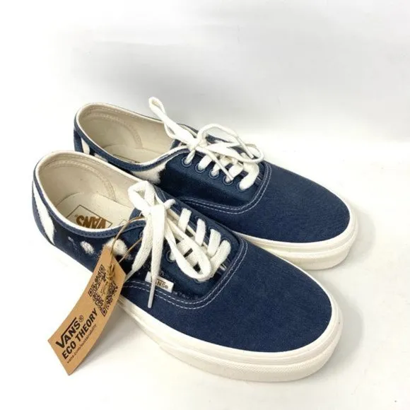 Vans Authentic Low Top Shoes Women's Size Skate Blue White Canvas VN0A5KRD8CP