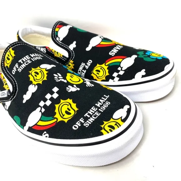 VANS Classic Slip On For Men Sneakers Yellow Black Canvas Low Shoes VN0A7VCF936