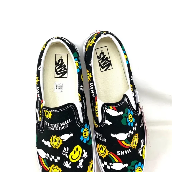 VANS Classic Slip On For Men Sneakers Yellow Black Canvas Low Shoes VN0A7VCF936