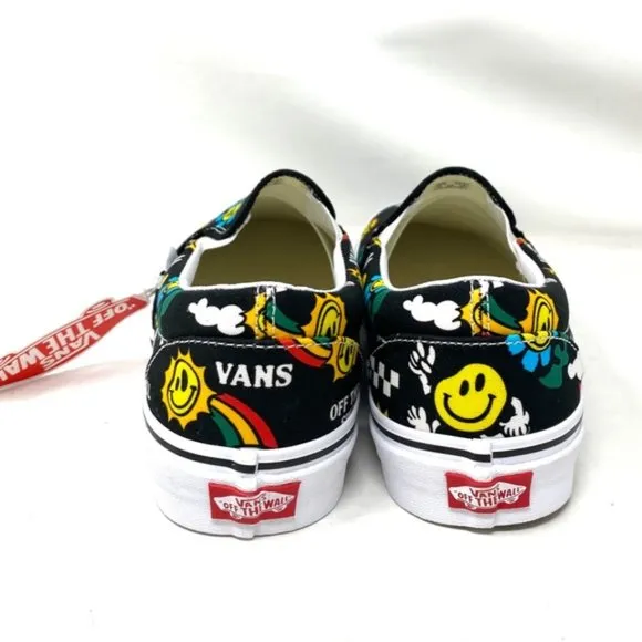 VANS Classic Slip On For Men Sneakers Yellow Black Canvas Low Shoes VN0A7VCF936