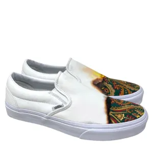 VANS Classic Slip On Shoes Low Top White Men’s Canvas Sneakers Skate VN000XG8AZQ