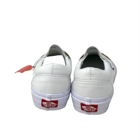VANS Classic Slip On Shoes Low Top White Men’s Canvas Sneakers Skate VN000XG8AZQ