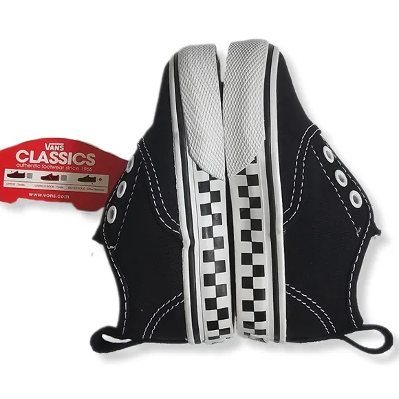 VANS Era &quot;Check iFoxing&quot; (Black) Slip on Velvro Toddler Shoes Size 4.5   4004