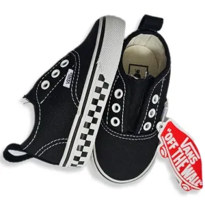 VANS Era &quot;Check iFoxing&quot; (Black) Slip on Velvro Toddler Shoes Size 4.5   4004