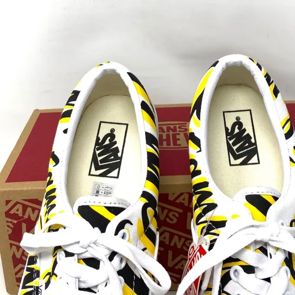 VANS Era Family Shoes Yellow White Canvas Sneakers Low Men Size Custom ALSU01260