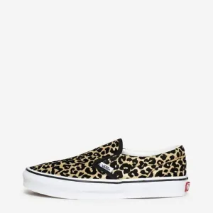VANS KIDS FLOCKED LEOPARD CLASSIC SLIP-ON SHOES- UNISEX