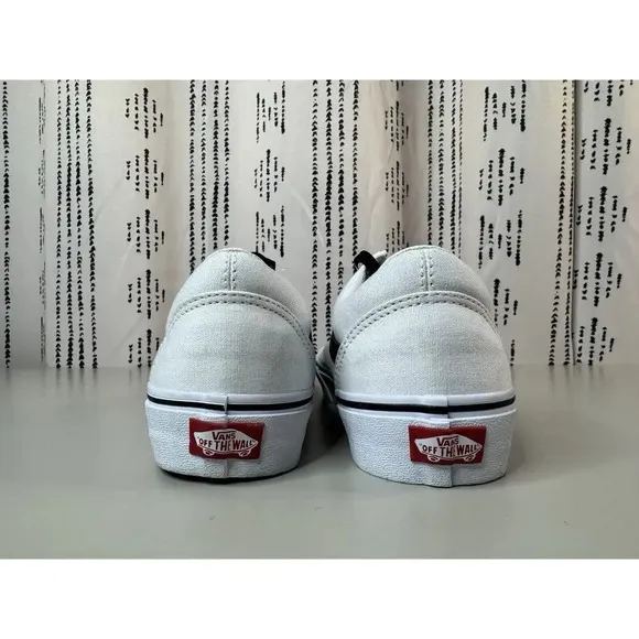 Vans Men’s Old Skool Shoe Size 8.5 White Black New w/o Box Skate Outdoor Custom