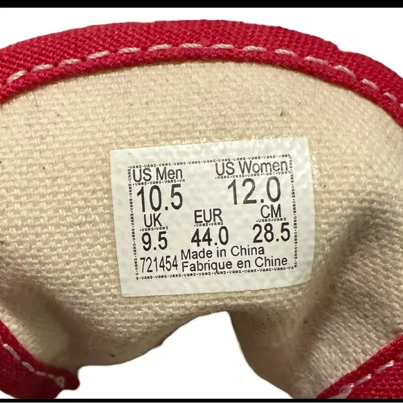 Vans Men's Red Checkered Shoe