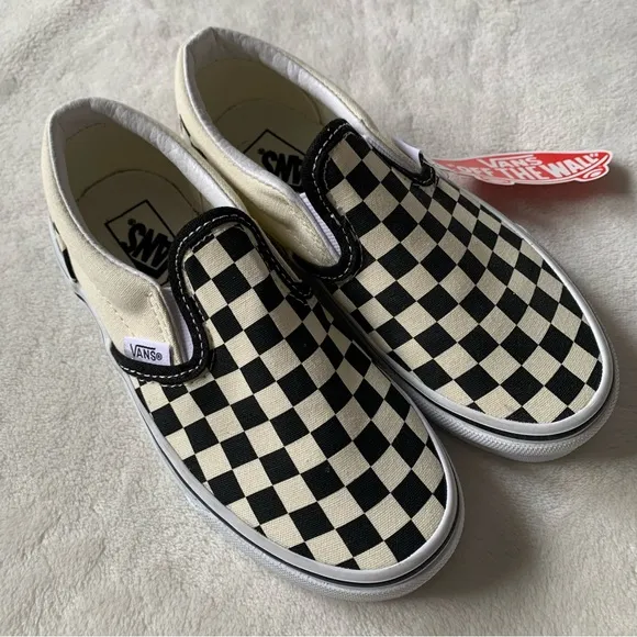 Vans NWT Checkered Board Slip Ons Size 13.5