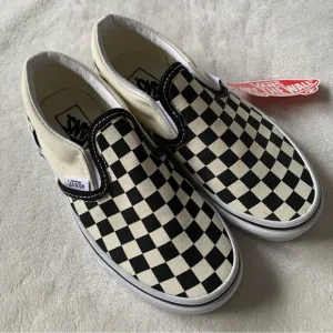 Vans NWT Checkered Board Slip Ons Size 13.5
