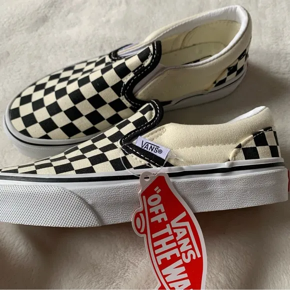 Vans NWT Checkered Board Slip Ons Size 13.5