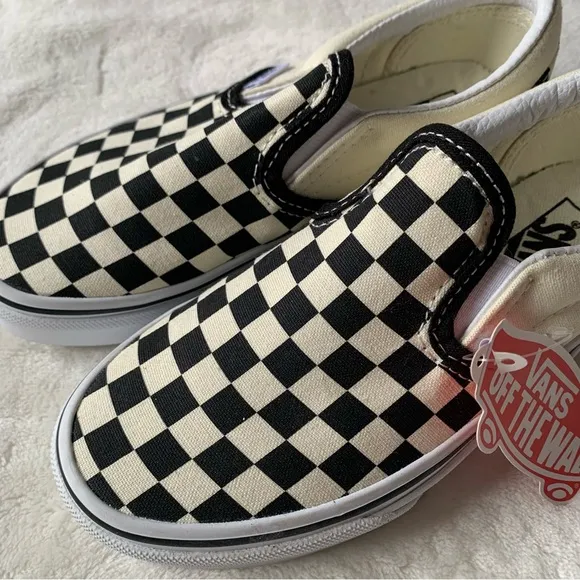 Vans NWT Checkered Board Slip Ons Size 13.5