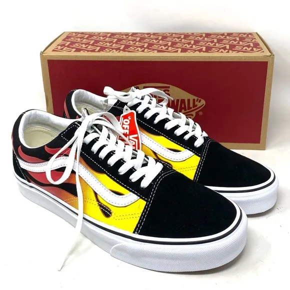 VANS Old Skool Flame Sneakers Low Top Men's Size Shoes Suede Canvas VN0A38G1PHN