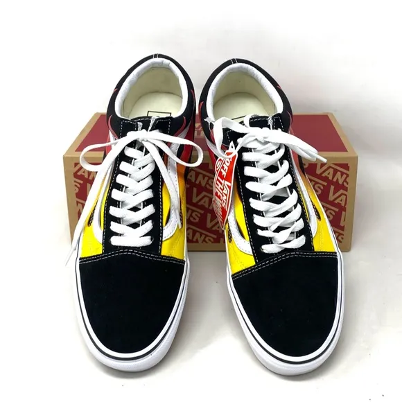 VANS Old Skool Flame Sneakers Low Top Men's Size Shoes Suede Canvas VN0A38G1PHN