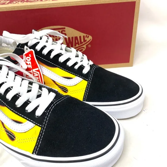 VANS Old Skool Flame Sneakers Low Top Men's Size Shoes Suede Canvas VN0A38G1PHN