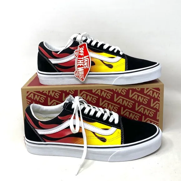 VANS Old Skool Flame Sneakers Low Top Men's Size Shoes Suede Canvas VN0A38G1PHN