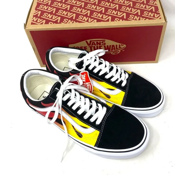 VANS Old Skool Flame Sneakers Low Top Men's Size Shoes Suede Canvas VN0A38G1PHN