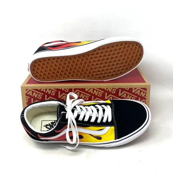VANS Old Skool Flame Sneakers Low Top Men's Size Shoes Suede Canvas VN0A38G1PHN