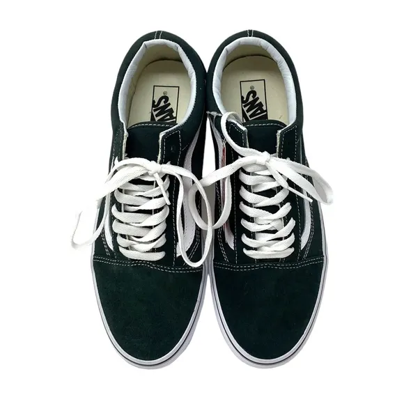 VANS Old Skool Green Suede Canvas Shoe Skate Low Sneakers Men's Size ALSU01651