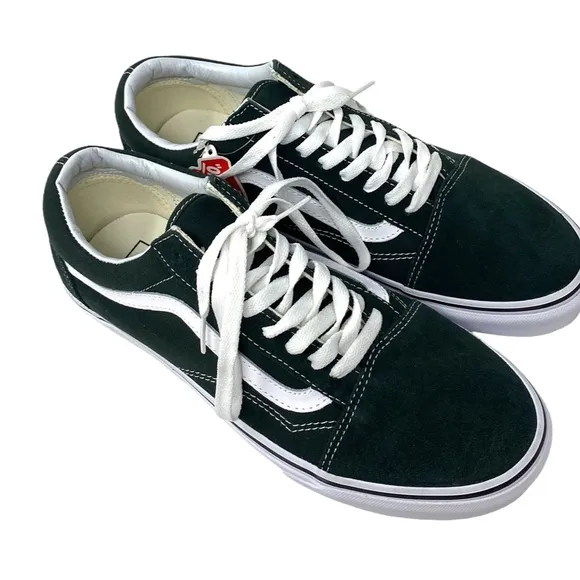 VANS Old Skool Green Suede Canvas Shoe Skate Low Sneakers Men's Size ALSU01651