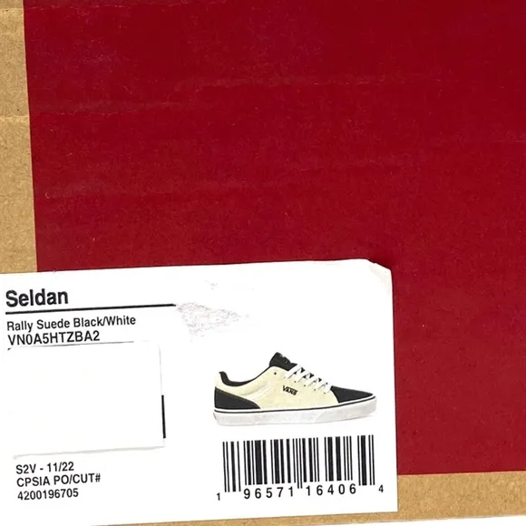 VANS Seldan Men's Shoe Sneakers Rally Suede Red Black Low Top Casual VN0A5HTZBA2