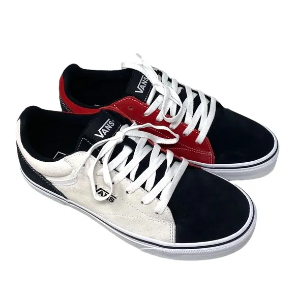 VANS Seldan Men's Shoe Sneakers Rally Suede Red Black Low Top Casual VN0A5HTZBA2