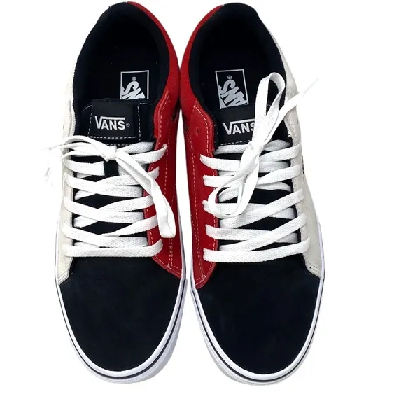 VANS Seldan Men's Shoe Sneakers Rally Suede Red Black Low Top Casual VN0A5HTZBA2