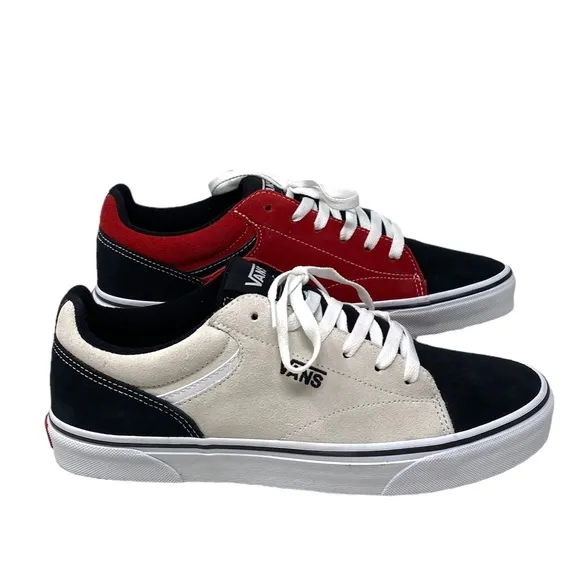 VANS Seldan Men's Shoe Sneakers Rally Suede Red Black Low Top Casual VN0A5HTZBA2