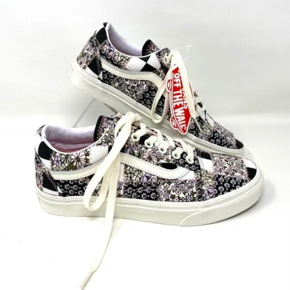 VANS Shoes OLD SKOOL Men's Casual Patchwork Floral Low Top Sneakers VN0A38G19FY