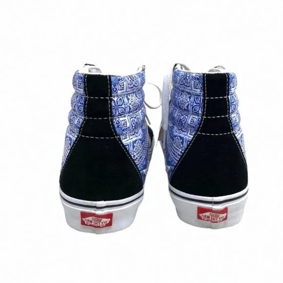 VANS Sk8-Hi Bolt Shoes Men's Black Blue Suede VN0A5JIVBLK Skate Sneakers Canvas