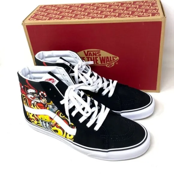 VANS Sk8-Hi Shoes High Top Black Suede Men’s Size Casual Sneakers VN0A4BVTBLK