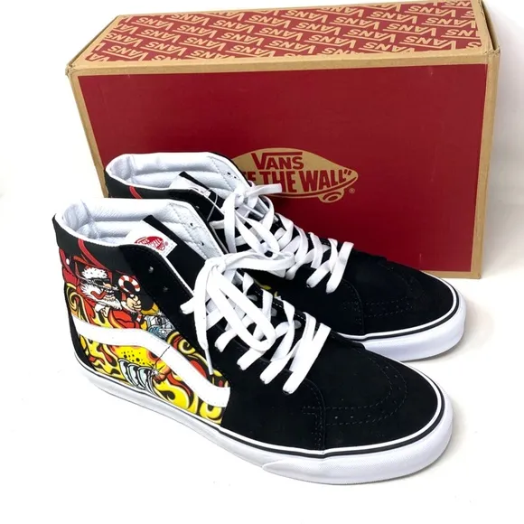 VANS Sk8-Hi Shoes High Top Black Suede Men’s Size Casual Sneakers VN0A4BVTBLK