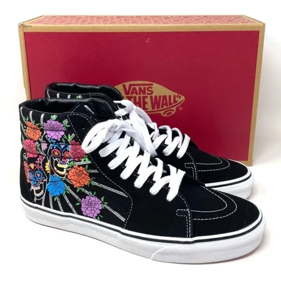 VANS Sk8-Hi Shoes Men Size Suede Canvas Black Skateboarding High Top VN0A7Q5NBMW