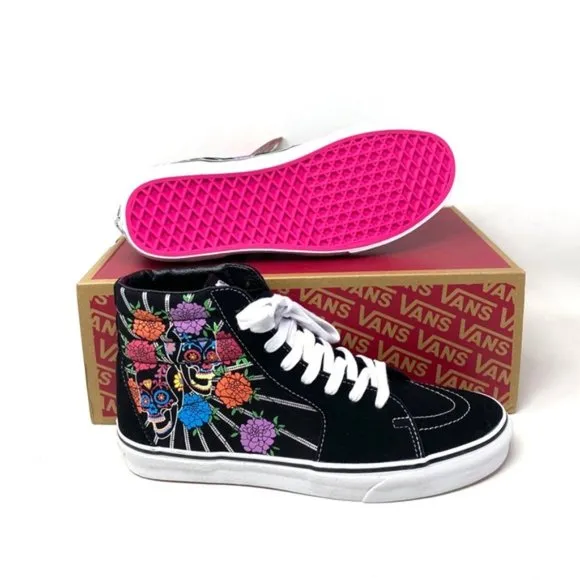 VANS Sk8-Hi Shoes Men Size Suede Canvas Black Skateboarding High Top VN0A7Q5NBMW