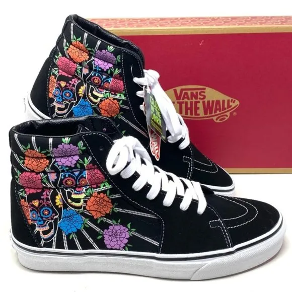 VANS Sk8-Hi Shoes Men Size Suede Canvas Black Skateboarding High Top VN0A7Q5NBMW