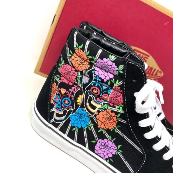 VANS Sk8-Hi Shoes Men Size Suede Canvas Black Skateboarding High Top VN0A7Q5NBMW