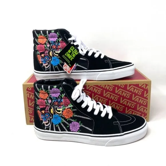 VANS Sk8-Hi Shoes Men Size Suede Canvas Black Skateboarding High Top VN0A7Q5NBMW
