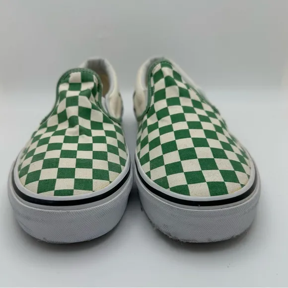 Vans Slip On Checker Green Size Men’s 9.0  Women’s 10.5 Unisex NWOT