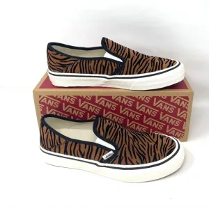 Vans Slip On Sf Shoes Womens Size Stripes Low Top Skate Canvas Brown VN0A5HYQ9ZY