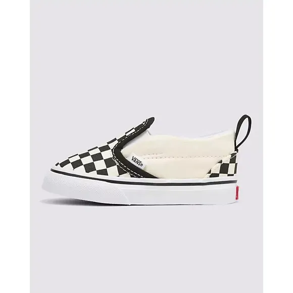 Vans Toddler Classic checkerboard black and white slip-on shoes Size 3.5