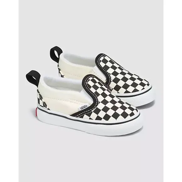 Vans Toddler Classic checkerboard black and white slip-on shoes Size 3.5
