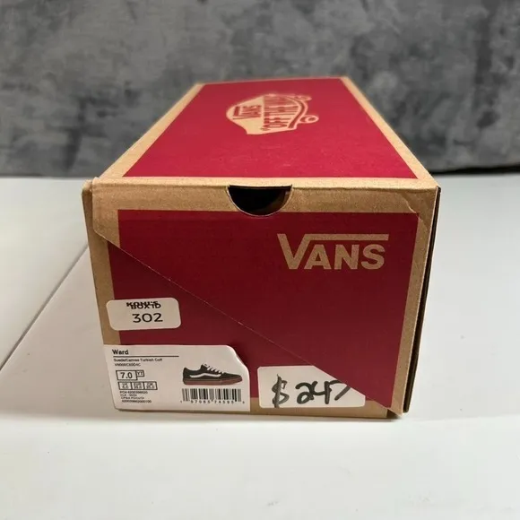 Vans Ward Low-Top Skate Sneakers Brown Gum Sole Casual Shoes Kids Size‎ 7