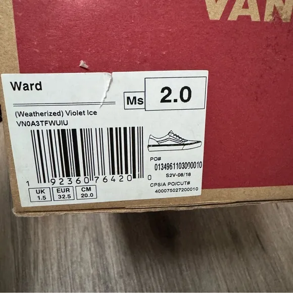 VANS Ward Violet Ice Sneakers