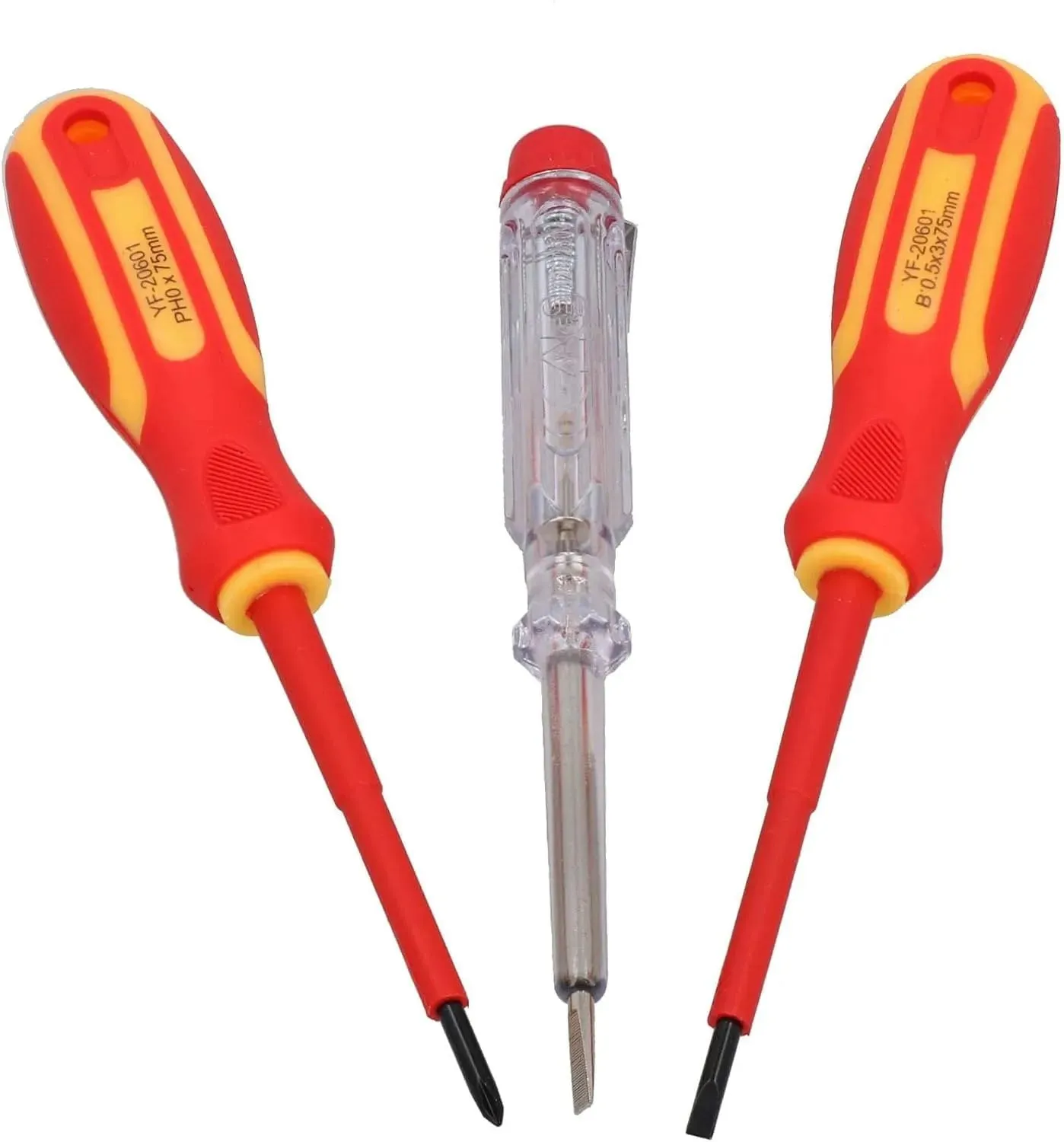 VDE Screwdriver Electricians Set   Tester 1000v Fully Insulated Magnetic 8PC