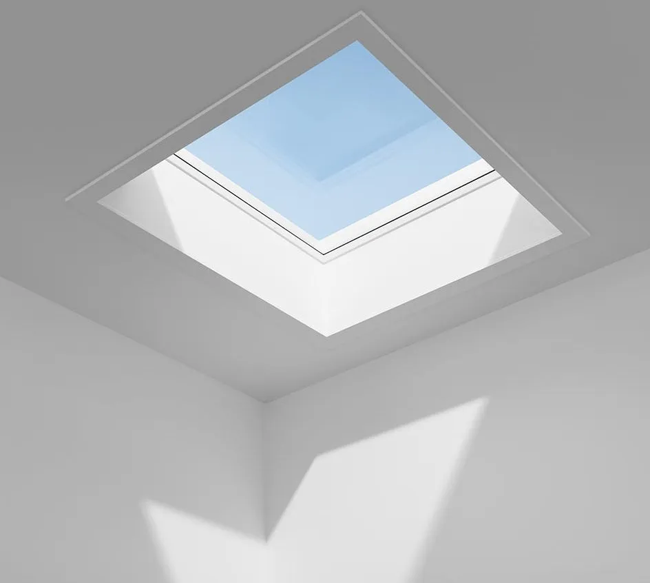 VELUX CFU Fixed Curved Glass Rooflight Package with Triple Glazed Base (New Generation)
